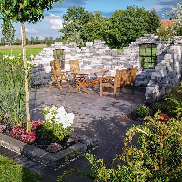 Muurblok - Alp.X.881 -  licht grijs gemêleerd