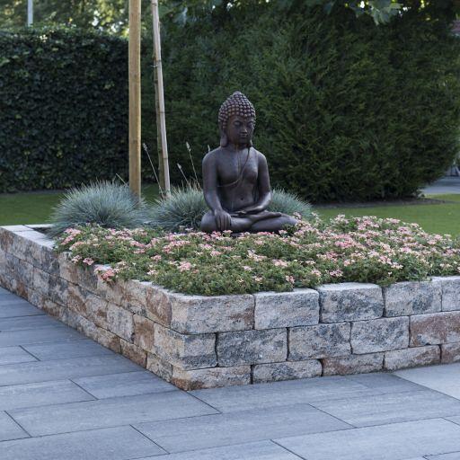 Muurblok - Alp.X.883 - 30x15x12 cm - bruin - oranje   gemêleerd