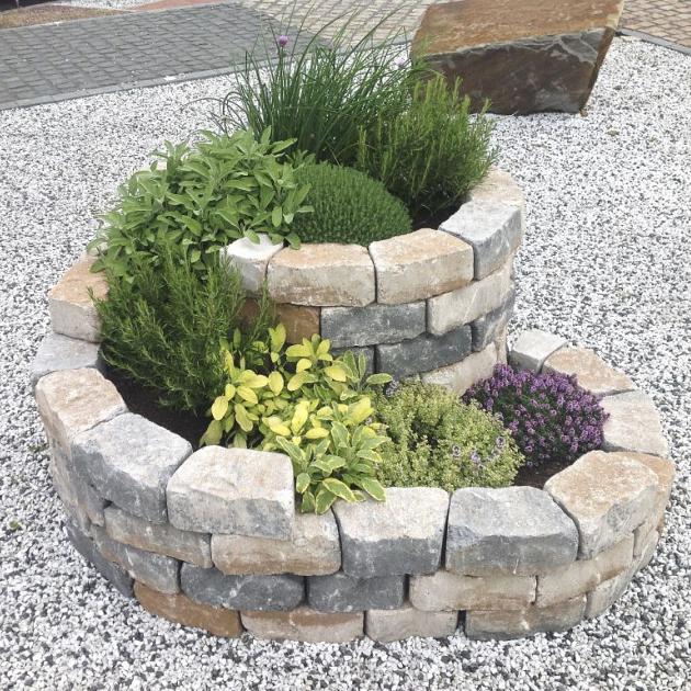 Muurblok - Alp.X.888 - kruidenspiraal - bruin - oranje   gemêleerd