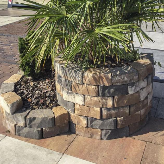 Muurblok - Alp.X.888 - kruidenspiraal - bruin - oranje   gemêleerd