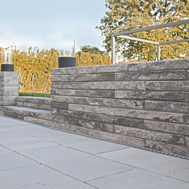 Muurblok - Alp.X.893 - 55x20x6 cm -  licht grijs gemêleerd