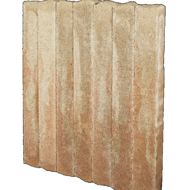 Muurblok - Alp.X.896 - 12x12x100 cm - licht geel gemêleerd