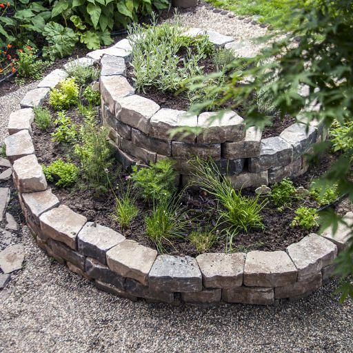 Muurblok - Alp.X.8106 - 17/24x15x10 cm - bruin - oranje   gemêleerd