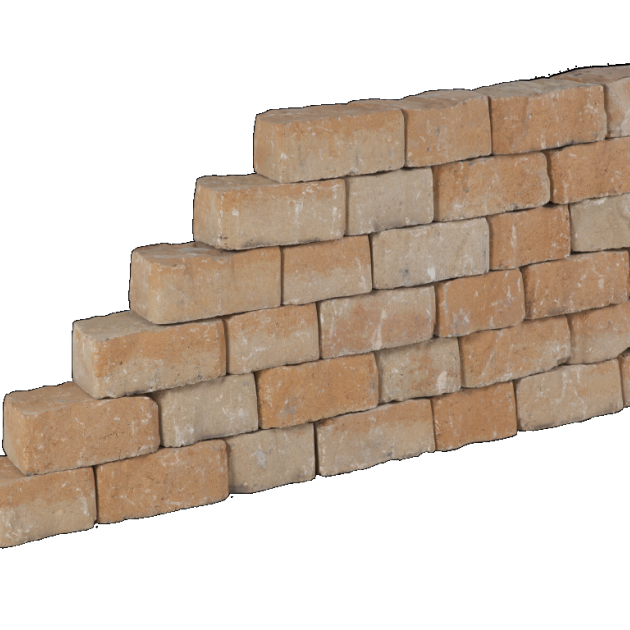 Muurblok - Alp.X.8108 - 17/24x15x10 cm - licht geel gemêleerd