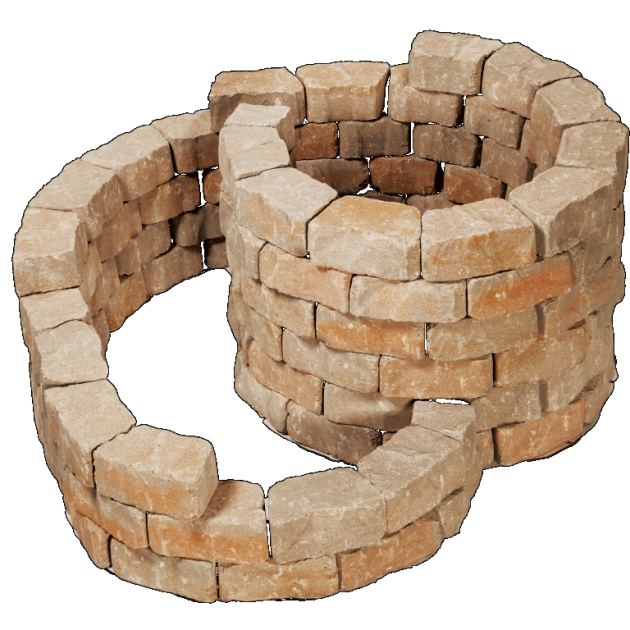 Muurblok - Alp.X.8108 - 17/24x15x10 cm - licht geel gemêleerd