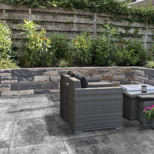 Muurblok - Alp.X.8114 - 30x20x15 cm - bruin - oranje   gemêleerd