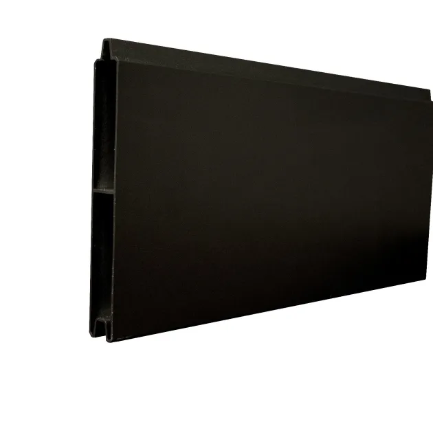 Aluminium Rabatplank - Zwart 9005 - 2x15x179 cm ( werkbreedte 14 cm )