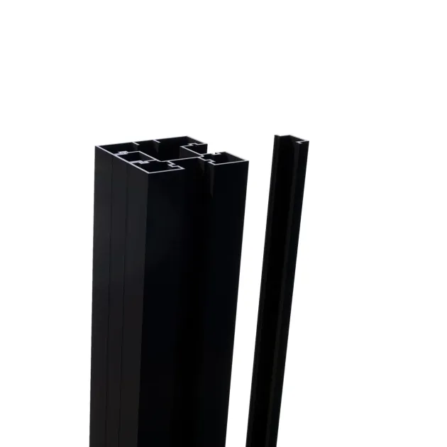 Aluminium afdichtprofiel - Zwart 9005 - 220 cm