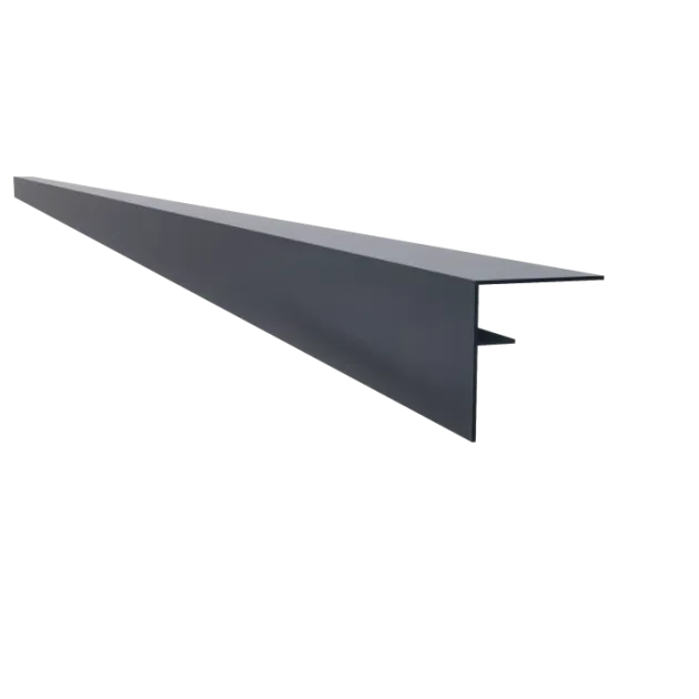 Aluminium F-profiel - Antrciet RAL 7016 - 7x7,8x400 cm