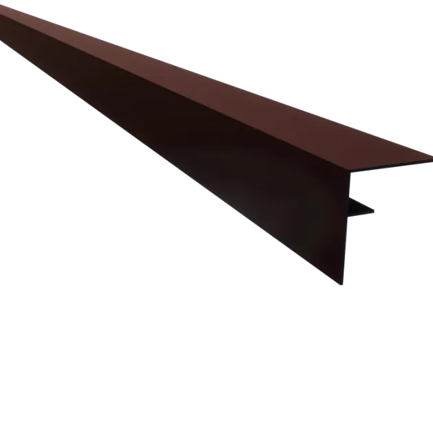 Aluminium F-profiel - Donkerbruin RAL 8028 - 7x7,8x400 cm