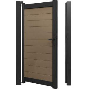 Poort 90x190cm incl. vulling, slot en poedercoating op kleur ( 102x190 cm incl. kozijn )