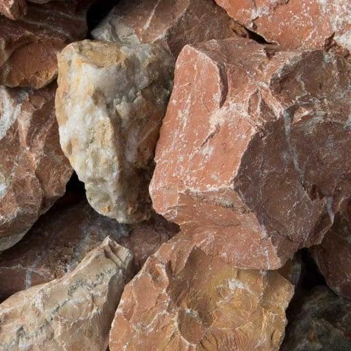 Baskisch rood breuksteen 40/80 Minibag 0,5m3