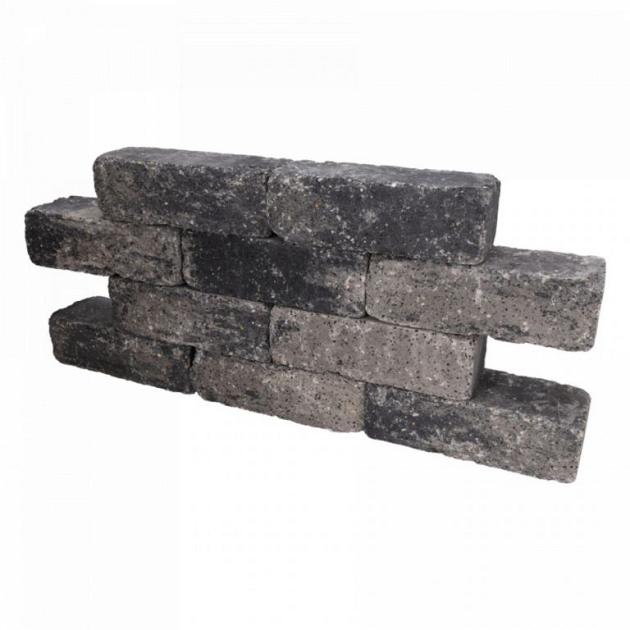 Muurblok - Playa.X.833 - 31x11,5x10 cm - Grijs/Zwart getrommeld