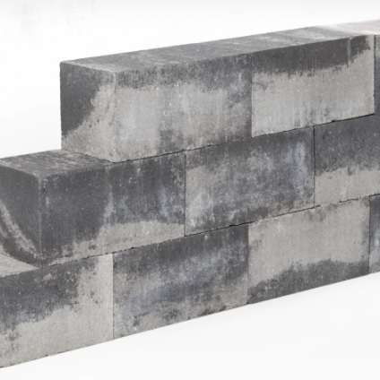 Muurblok strak zwart  15x15x60 cm (R)