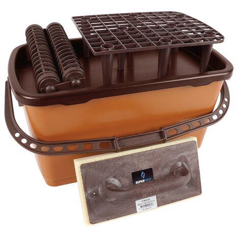 Super Prof, schoonmaakbassin met schenktuit, 240x490x240 mm compleet (incl.rollenset 2.060.24) met a