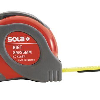 Sola, rolbandmaat, staal BigT 8 m x 25 mm