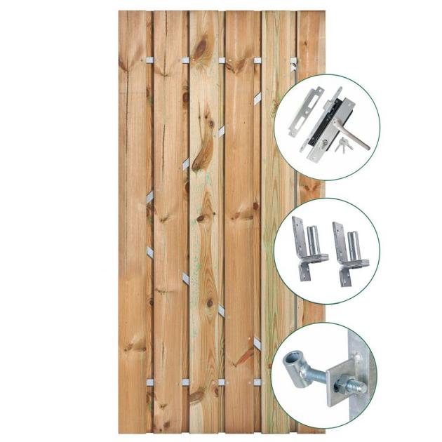 Tuinpoort grenen 100 cm incl. hang en sluitwerk