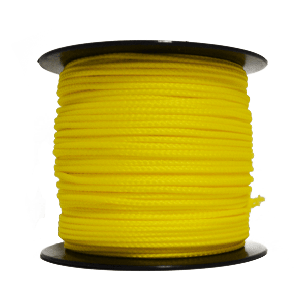 Uitzetkoord 100 meter fluor geel 2.0mm dikte gevlochten koord