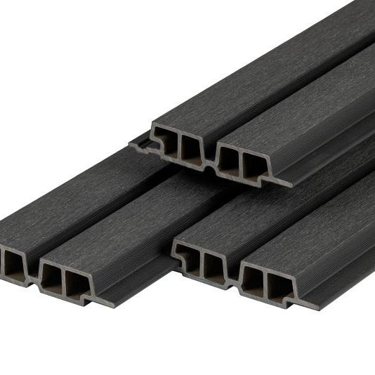 PuraTech 55 composiet blokprofiel dubbel 3,3 x 17,0 x 290 cm, ebony black fijne houtnerf ( werkbreed