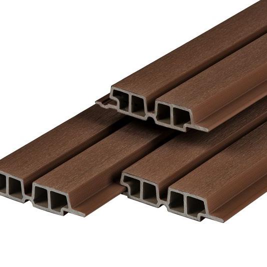 PuraTech 55 composiet blokprofiel dubbel 3,3 x 17,0 x 290 cm, Ipé, fijne houtnerf ( werkbreedte 14 c