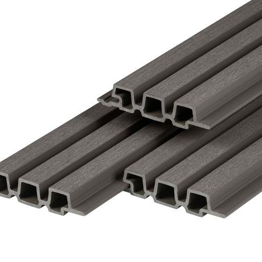 PuraTech 30 composiet triple profiel 3,3 x 17,0 x 390 cm, Donker grijs, fijne houtnerf ( werkbreedte
