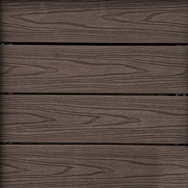 WPC Terrasplank semi-massief 23x200x4000mm -  Teak / Dark Brown