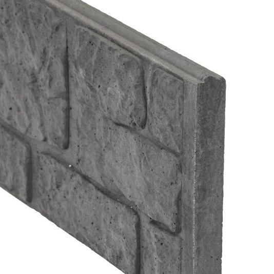 Beton motiefplaat antraciet H 36 x D 3,5 x L 184 cm Romeinsmotief
