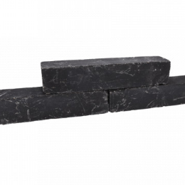 Muurblok getrommeld zwart 12x12x60 cm (E)