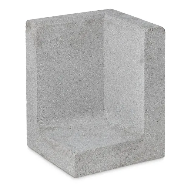 Keerwand Hoekelement 50x(2x100)x35cm (HxLxV) Grijs