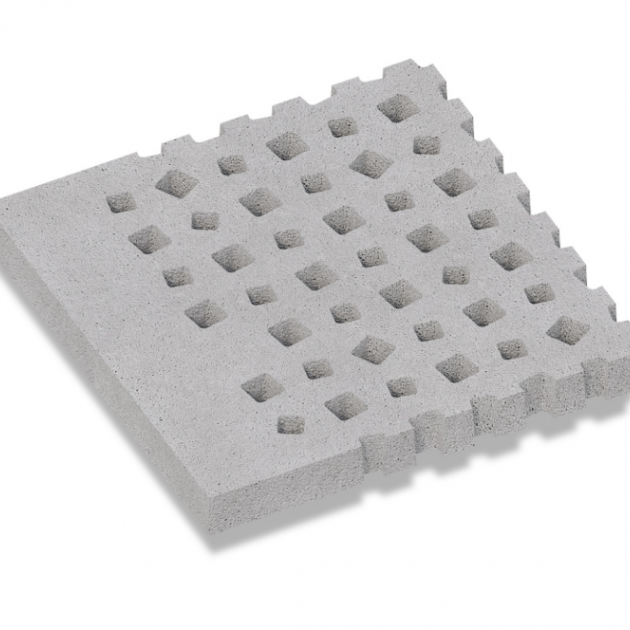 Oud Hollands Weave Rand 100x100x10 cm - Grijs