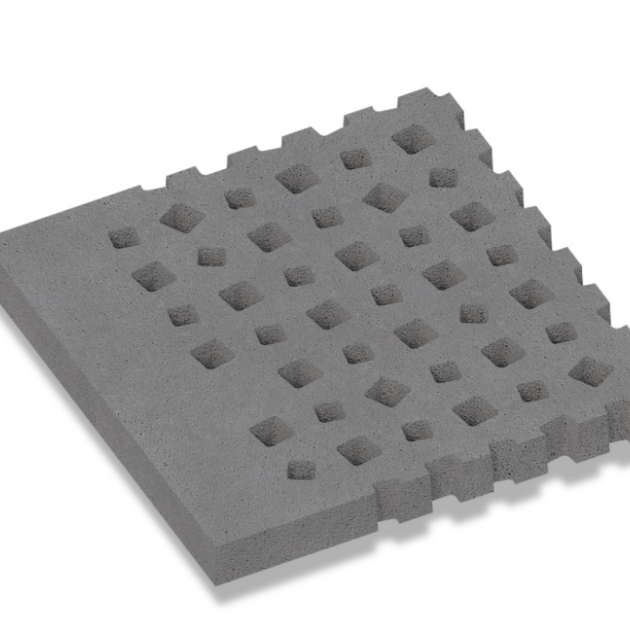 Oud Hollands Weave Rand 100x100x10 cm - Antraciet