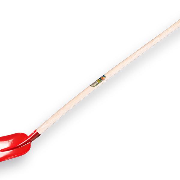 Betonschop rood gelakt, extra gehard met batsesteel 130 cm