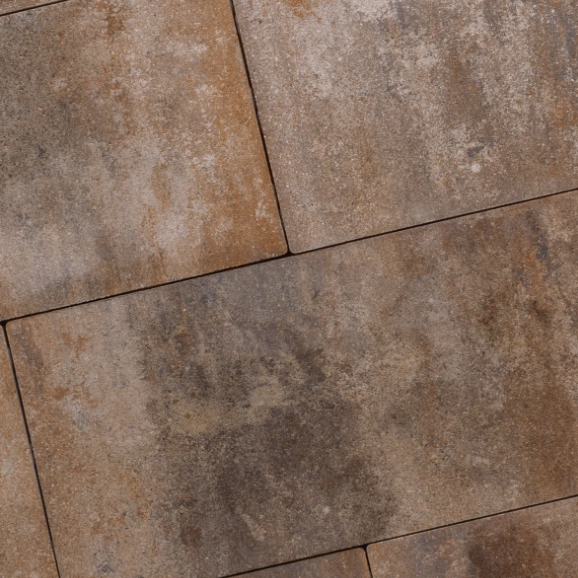 Alp.X1.104 -  15x15x6 cm - bruin- oranje gemêleerd