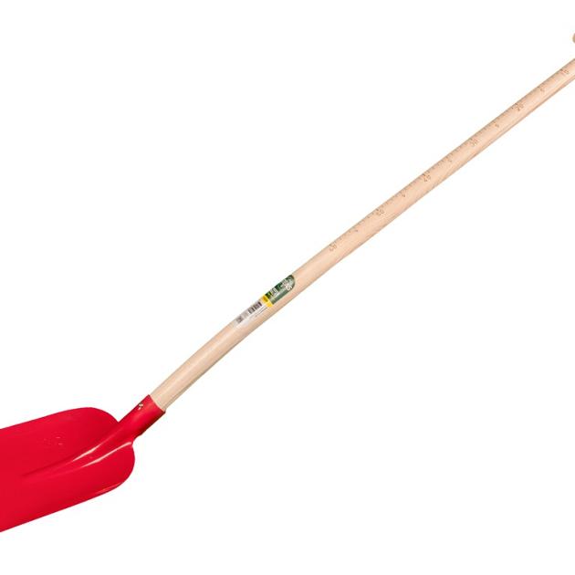 Betonschop Atlas rood gelakt, extra gehard met atlas Meetsteel 110 cm gebogen