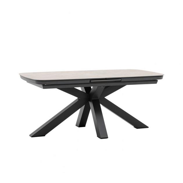 Torino - Uitschuifbare eettafel 180/220x100 cm Antraciet