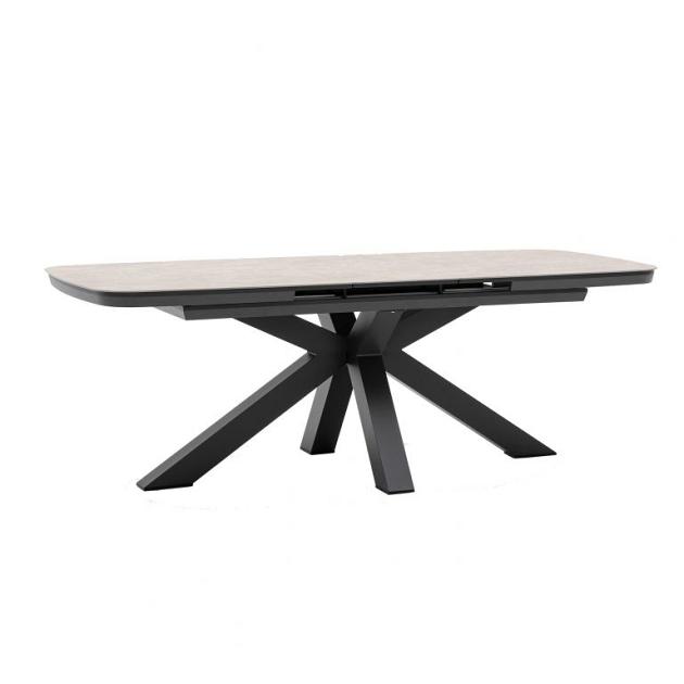 Torino - Uitschuifbare eettafel 180/220x100 cm Antraciet