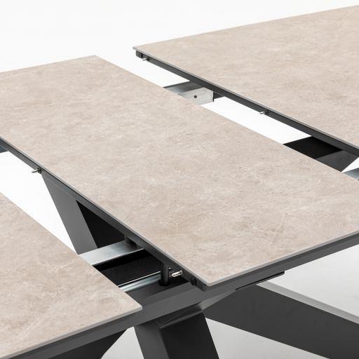 Torino - Uitschuifbare eettafel 180/220x100 cm Antraciet