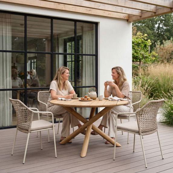 Mola - Ronde eettafel van teak hout hout Teak