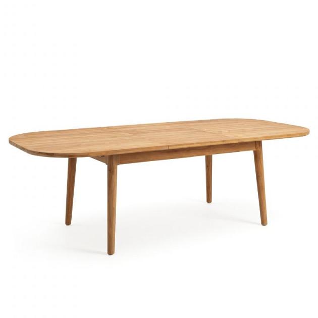 Madera - Uitschuifbare eettafel van teak hout hout 180/240-100 cm Teak