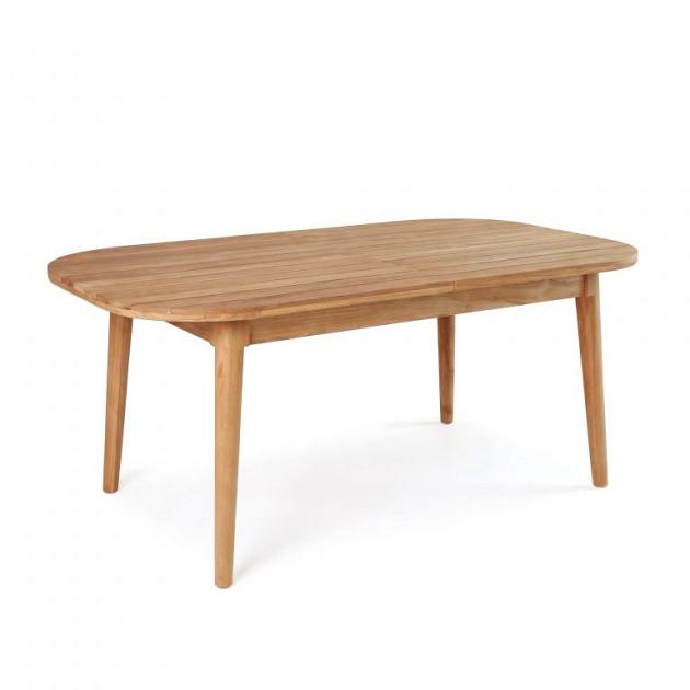 Madera - Uitschuifbare eettafel van teak hout hout 180/240-100 cm Teak