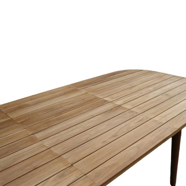 Madera - Uitschuifbare eettafel van teak hout hout 180/240-100 cm Teak