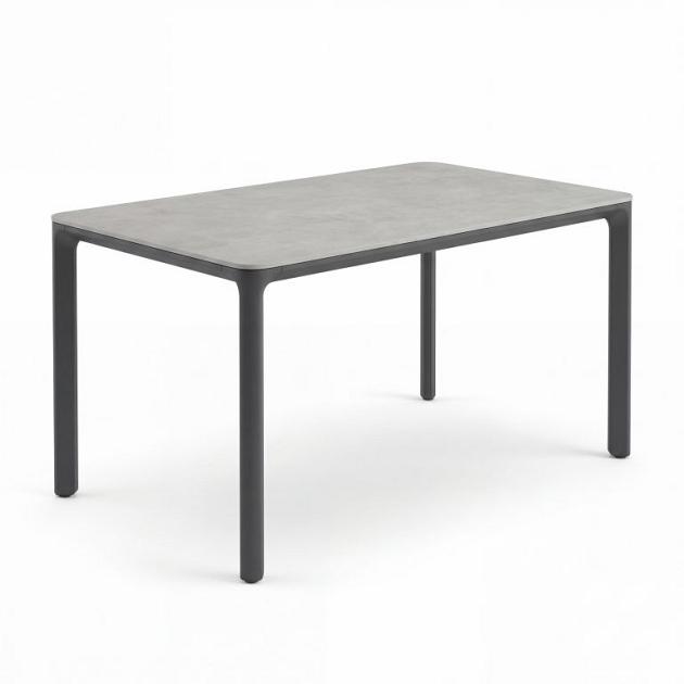 Belfort - Rechthoekige eettafel 140x90 cm Antraciet