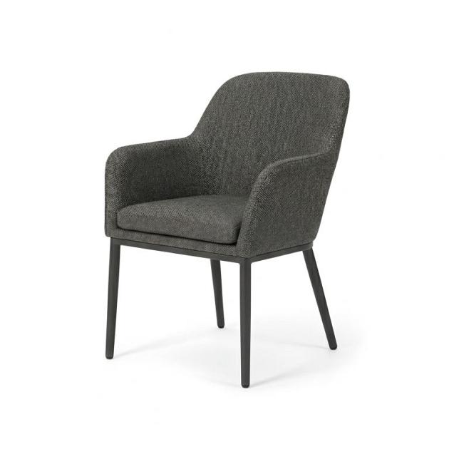 Belfort - Dining tuinstoel met armleuning Antraciet