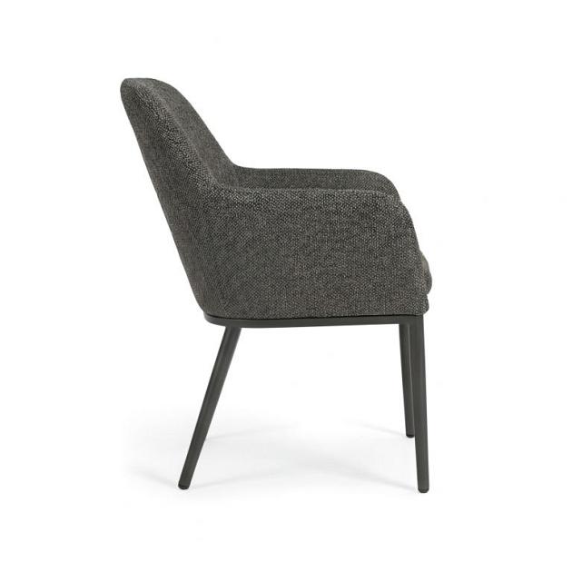Belfort - Dining tuinstoel met armleuning Antraciet
