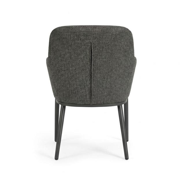 Belfort - Dining tuinstoel met armleuning Antraciet