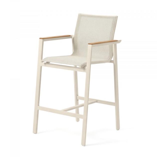 Paros - Barkruk outdoor met armleuning Zand