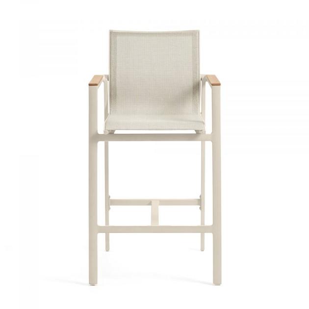 Paros - Barkruk outdoor met armleuning Zand