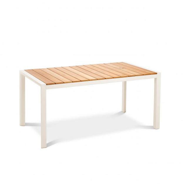 Paros - Eettafel 160x90 cm Teak - Zand