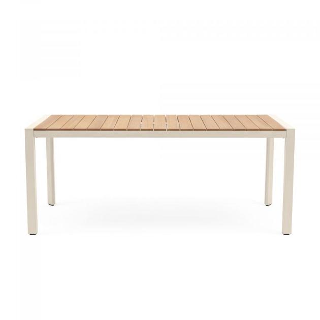 Paros - Eettafel 210x90 cm Teak - Zand