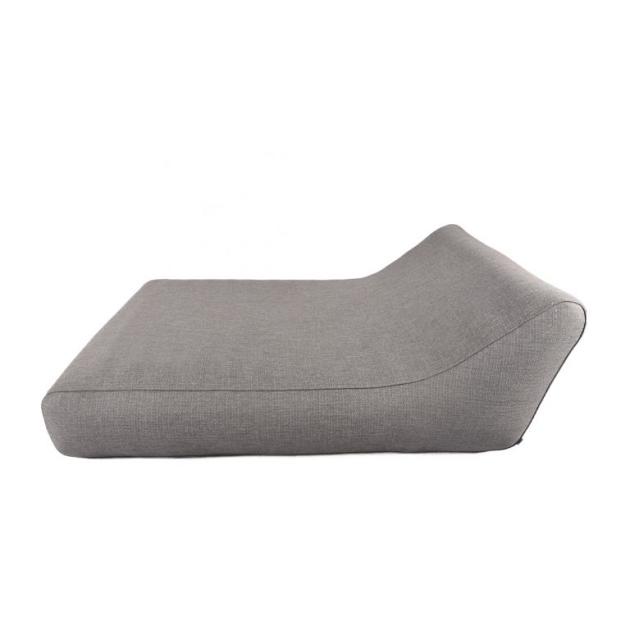Twin - Opblaasbare twin lounger met lage rugleuning Antraciet